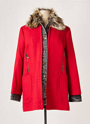 Manteau long rouge FIVA pour femme seconde vue