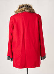 Manteau long rouge FIVA pour femme seconde vue