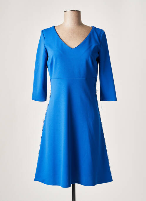 Robe mi-longue bleu FILLE A SUIVRE pour femme