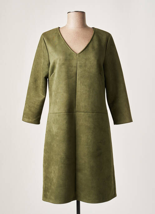 Robe mi-longue vert FILLE A SUIVRE pour femme