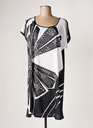 Robe de plage coupe fluide noir MIRADONNA femme