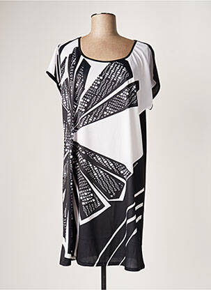 Robe de plage coupe fluide noir MIRADONNA femme