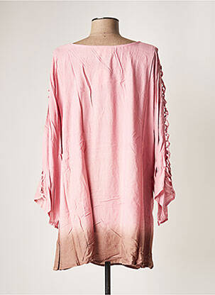 Tunique manches longues col rond rose PINK P femme