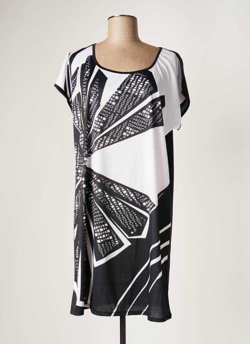 Robe de plage coupe fluide noir MIRADONNA femme