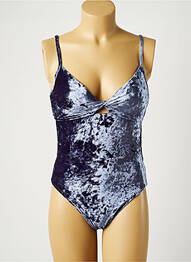Maillot de bain 1 pièce stretch haut soutien-gorge avec mousse de rembourrage amovible bleu SEAFOLLY femme