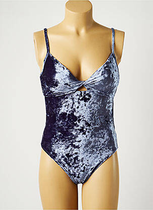 Maillot de bain 1 pièce stretch haut soutien-gorge avec mousse de rembourrage amovible bleu SEAFOLLY femme