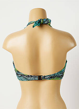 Haut de maillot de bain bretelles élastiquées amovibles haut soutien-gorge balconnet vert FANTASIE femme