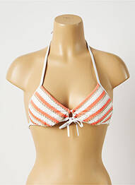 Haut de maillot de bain fermeture liens à nouer haut soutien-gorge avec mousse de rembourrage amovible orange SEAFOLLY femme