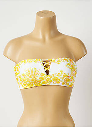 Haut de maillot de bain stretch haut bandeau jaune SEAFOLLY femme