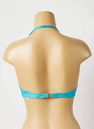 Haut de maillot de bain stretch haut soutien-gorge balconnet bleu ANTIGEL femme