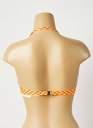 Haut de maillot de bain stretch haut soutien-gorge moulé jaune ANTIGEL femme
