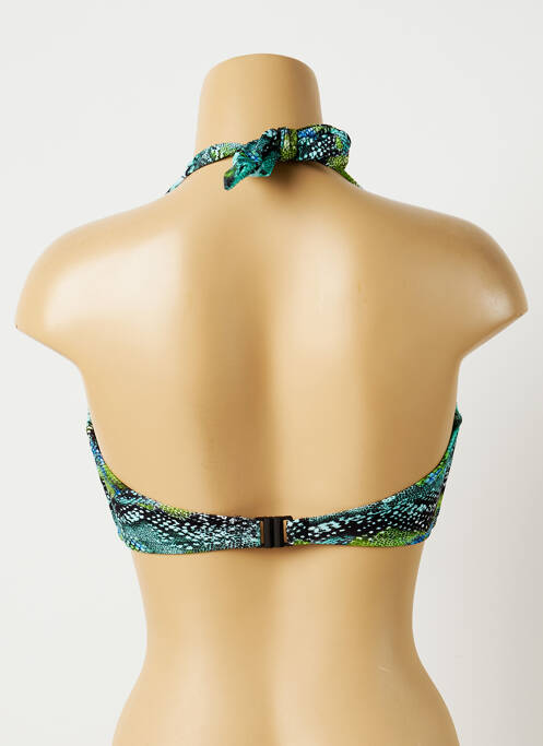 Haut de maillot de bain bretelles élastiquées amovibles haut soutien-gorge balconnet vert FANTASIE femme