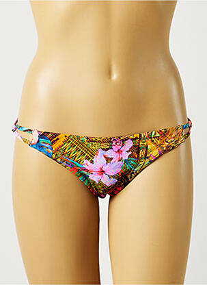 Bas de maillot de bain tissage satiné culotte jaune FREYA femme