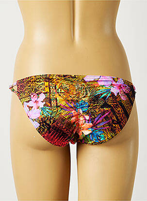 Bas de maillot de bain tissage satiné culotte jaune FREYA femme