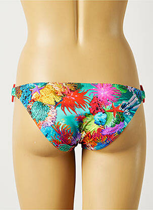 Bas de maillot de bain imprimé fleurs culotte bleu FREYA femme