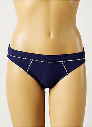 Bas de maillot de bain tissage texturé culotte bleu HUIT & HUIT femme