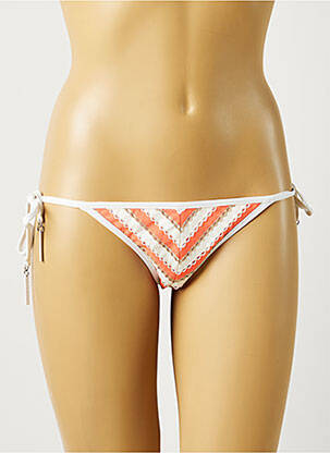 Bas de maillot de bain fermeture liens à nouer bikini orange SEAFOLLY femme