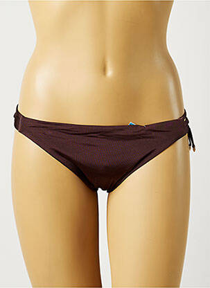 Bas de maillot de bain tissage satiné culotte marron CHANTELLE femme