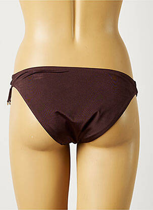Bas de maillot de bain tissage satiné culotte marron CHANTELLE femme