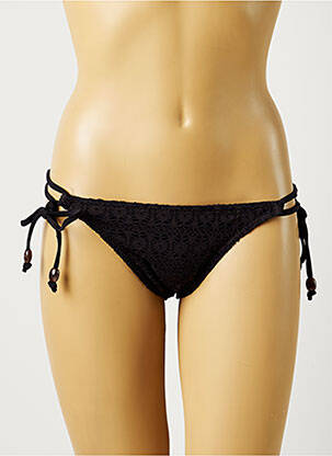Bas de maillot de bain fermeture liens à nouer bikini noir FREYA femme