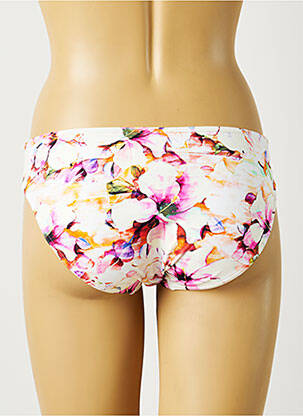 Bas de maillot de bain imprimé fleurs culotte beige FREYA femme