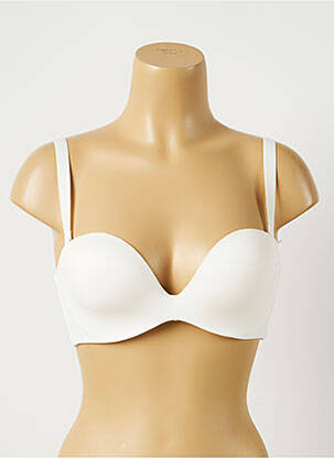 Soutien-gorge avec armature haut soutien-gorge avec mousse de rembourrage amovible beige MARIE LINGERIE femme