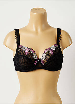 Soutien-gorge broderie haut soutien-gorge emboitant noir LOUISA BRACQ femme