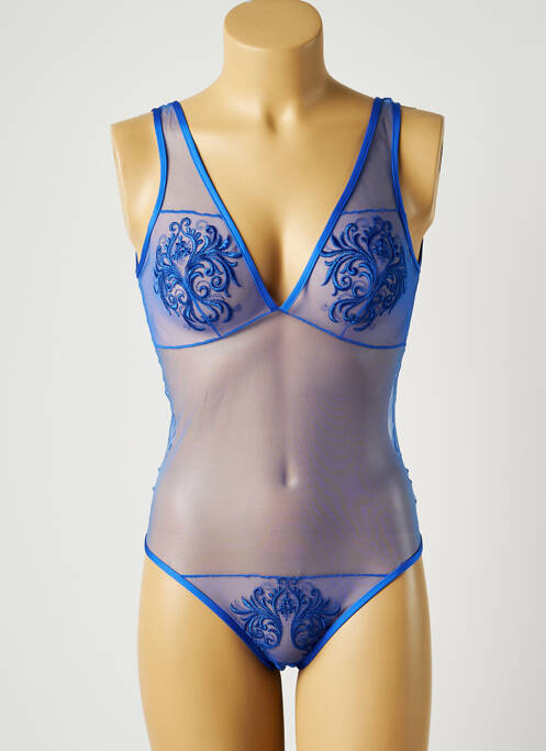 Body lingerie bleu CLANDESTINE pour femme