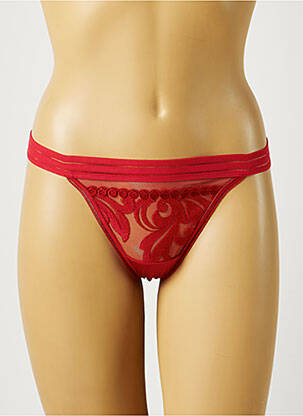 Tanga rouge CLANDESTINE pour femme