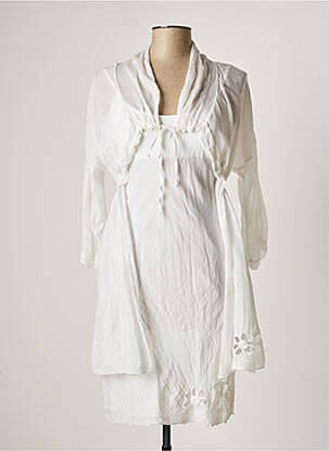 Robe mi-longue blanc POUSSIERE D'ETOLE pour femme