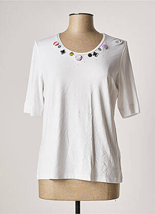 T-shirt blanc FRANK WALDER pour femme