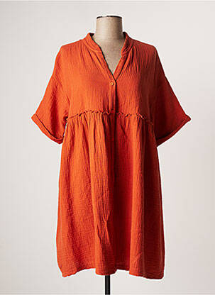 Robe courte orange PAKO LITTO pour femme