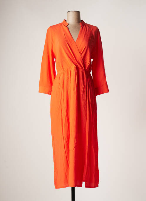 Robe mi-longue orange CHERRY PARIS pour femme
