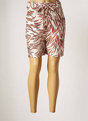 Short taille élastique taille haute marron GARCIA femme
