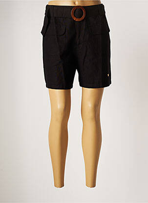 Short fermeture zippée sous rabat boutonné taille normale noir LES TROPEZIENNES PAR M.BELARBI femme