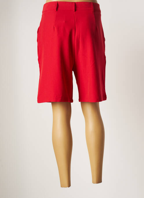 Bermuda tissage popeline taille normale rouge CHERRY PARIS femme
