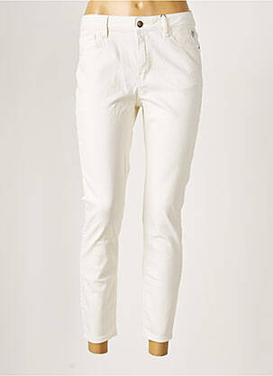 Jeans coupe slim beige DESIGUAL pour femme