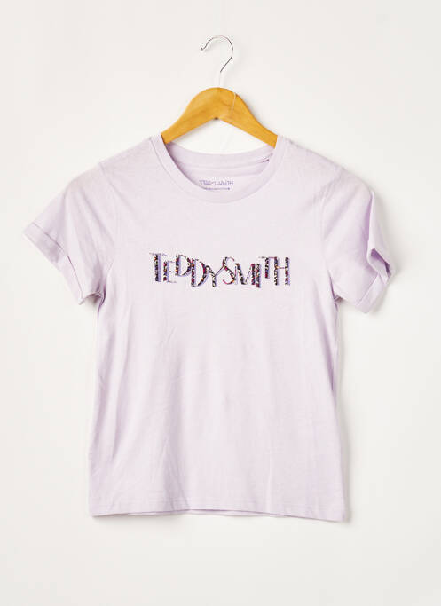 T-shirt violet TEDDY SMITH pour fille
