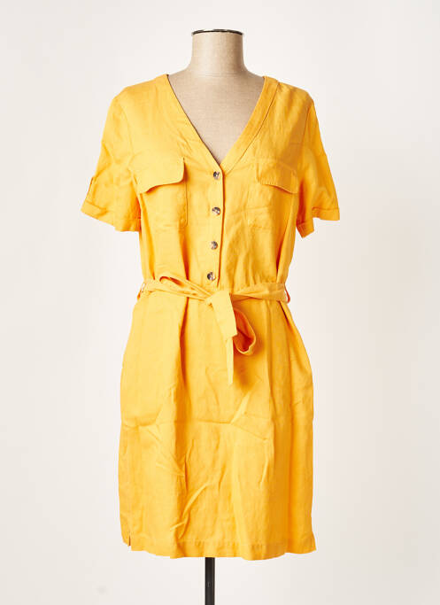 Robe mi-longue jaune C'EST BEAU LA VIE pour femme