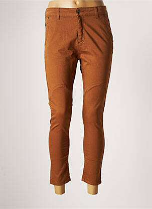 Pantalon 7/8 stretch taille normale marron CARLA KOPS femme