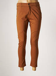 Pantalon 7/8 stretch taille normale marron CARLA KOPS femme