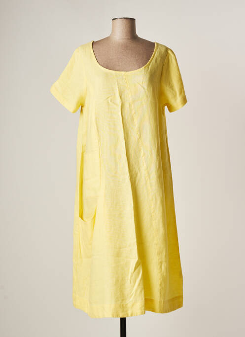 Robe mi-longue jaune KOKOMARINA pour femme