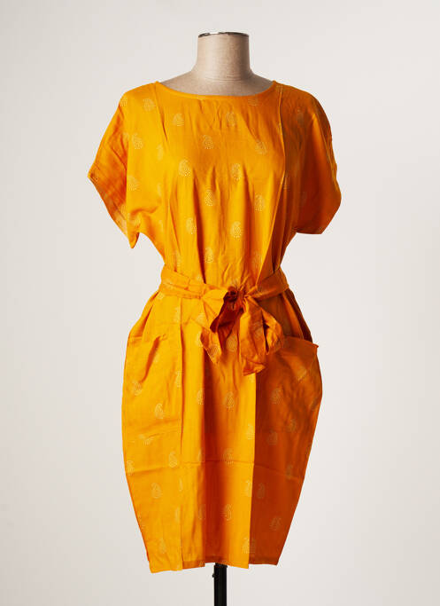 Robe mi-longue orange IPANIMA pour femme