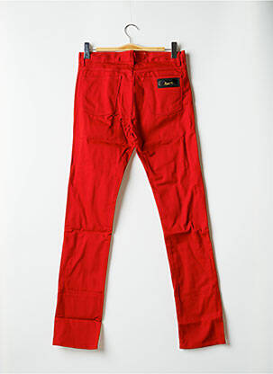 Jeans coupe droite broderie rivets taille normale rouge APRIL 77 femme