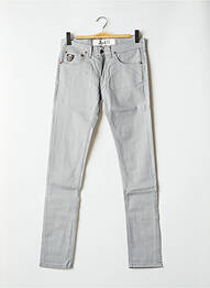 Jeans coupe slim broderie rivets taille normale gris APRIL 77 femme