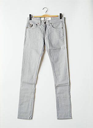 Jeans coupe slim broderie rivets taille normale gris APRIL 77 femme