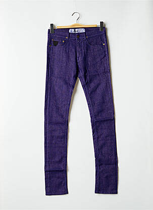 Pantalon slim broderie rivets taille normale violet APRIL 77 femme