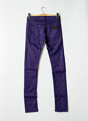 Pantalon slim broderie rivets taille normale violet APRIL 77 femme