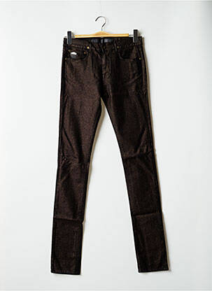 Pantalon slim broderie rivets taille normale noir APRIL 77 femme