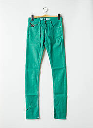 Pantalon slim broderie rivets taille normale vert APRIL 77 femme